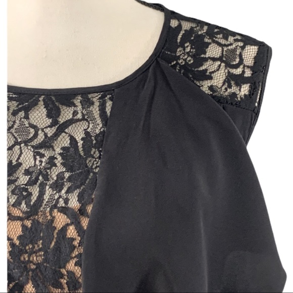 NWT BCBGMaxAzria Silk Black Lace Open Back Dress - Picture 8 of 12